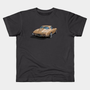 1963 Corvette in gold Kids T-Shirt